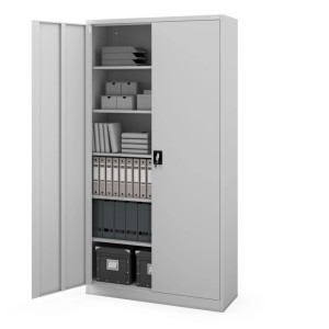 Jan Nowak Metall-Büroschrank JAN II H2200 220 x 115 x 40 cm Grau