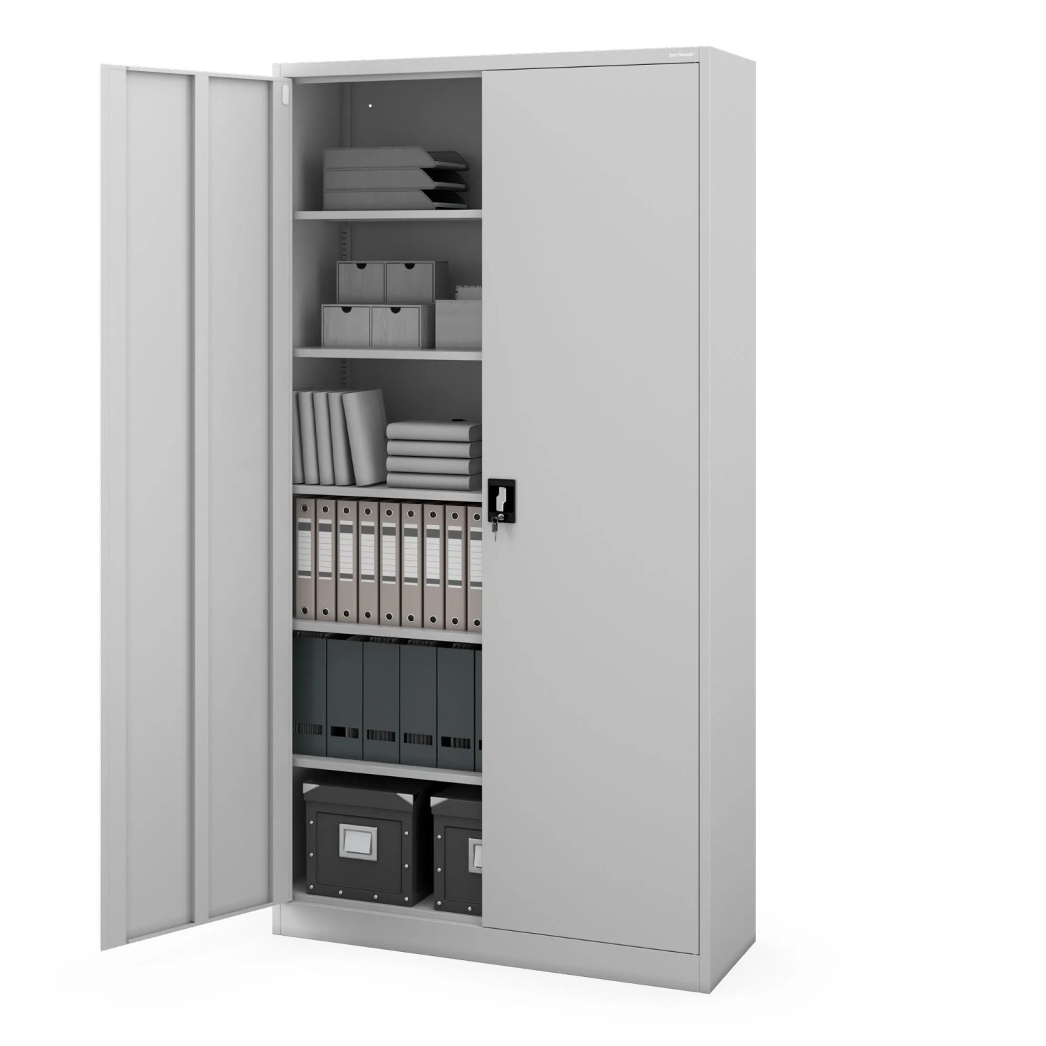 Jan Nowak Metall-Büroschrank JAN II H2200 220 x 115 x 40 cm Grau_3