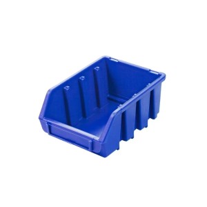 Blaue PROREGAL Sichtlagerbox aus Polypropylen, 7,5x11,6x16,1 cm, für Aufbewahrungssysteme.