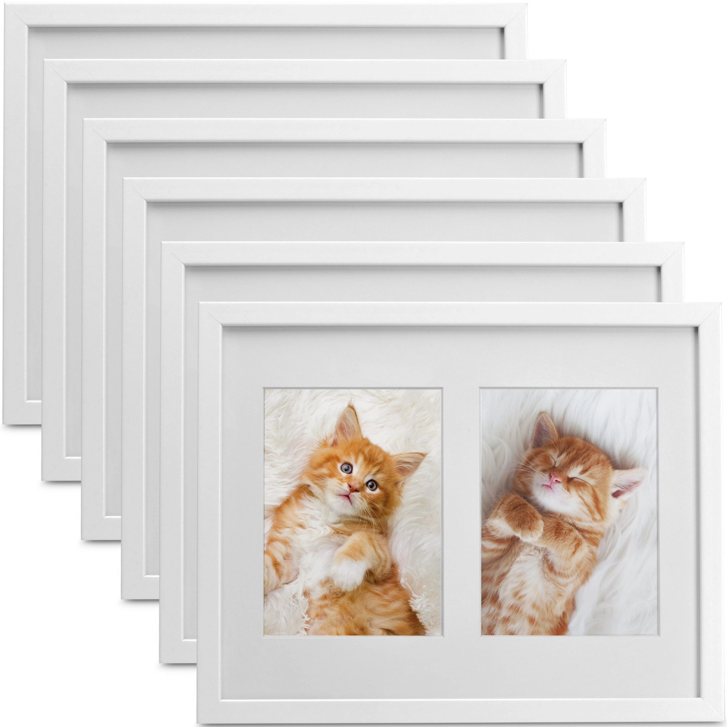 Bomoe Galeria Bilderrahmen 2 Bilder 9x13cm Weiß 6tlg günstig online kaufen