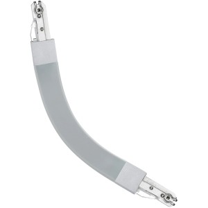 Flexibler URail Verbinder in Chrom matt für Schienensysteme, zur individuellen Anpassung von Lichtschienen.