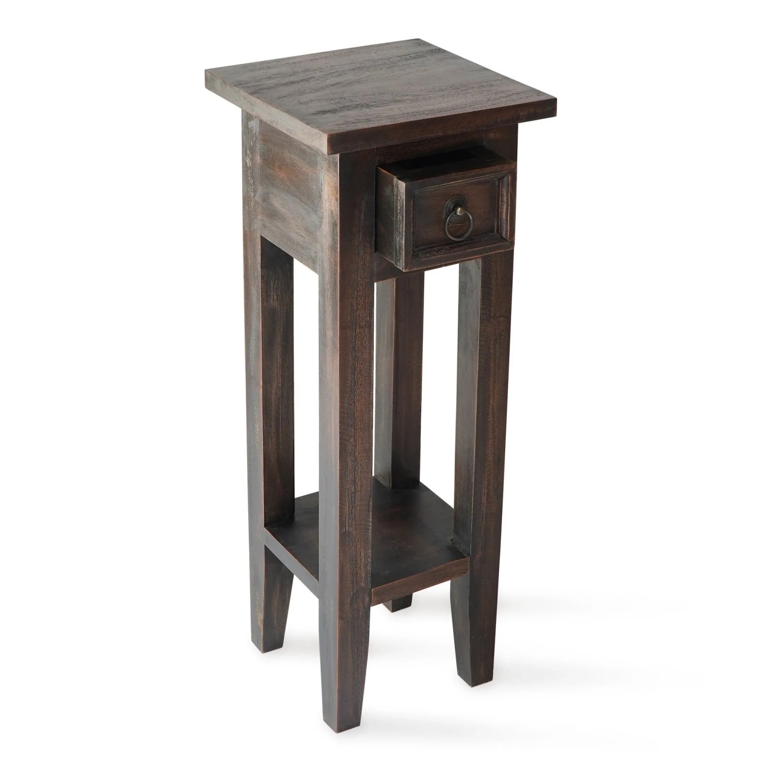 DELUKE Beistelltisch SILKE Mahagoni Braun 67x25x25cm Couchtisch Sofatisch Abstelltisch