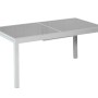 Merxx Amalfi Ausziehtisch, 180(240)x100 cm, graue Glasplatte, Aluminiumgestell, für Gartenmöbel-Sets.