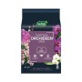Westland Orchideenerde torffrei mit Seramis, 8 l Sack mit Orchideenblüten.
