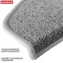 Detailansicht: Graue, halbrunde KARAT Stufenmatte London Pro (15er-Set) mit geketteltem Rand.