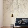 Komar Vliesfototapete Herbarium (200x250 cm) mit Pflanzenmuster im Wohnraum.