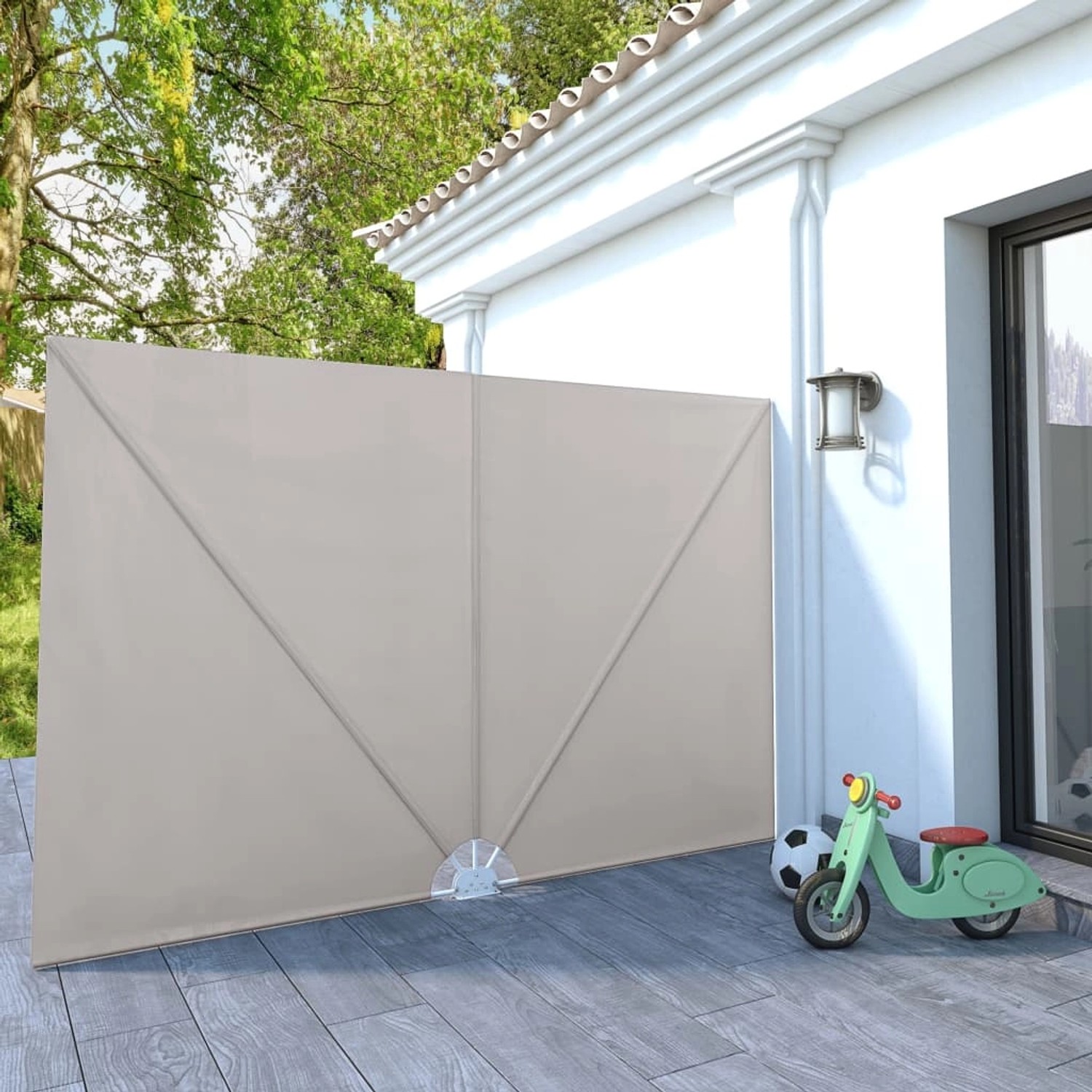 furnicato Faltbarer Terrassen-Seitenfächer Creme 300×200 cm günstig online kaufen
