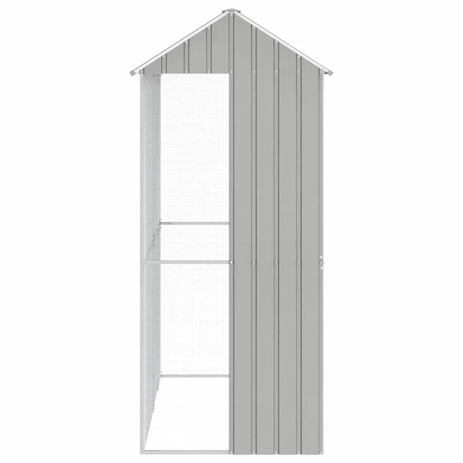 vidaXL Vogelkäfig Grau 215 x 110 x 247 cm Verzinkter Stahl 3325173_6