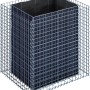 Eckiges Gabiona Gabionen-Hochbeet, 100x100x80 cm, Maschenweite 5x5 cm. Ideal für Garten und Terrasse.