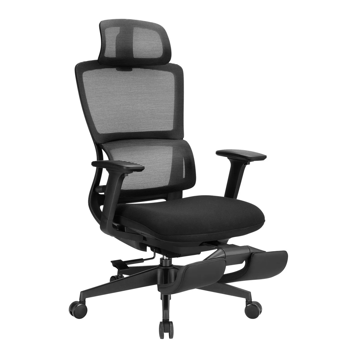 SOTECH CAVO Bürostuhl Office PLUS Premium Schwarz 1110 Bis 1180 x 680 x 500 mm Belastbar Bis 150 kg mit 3D Armlehnen Sitztiefenverstellung Fußstütze