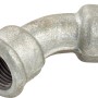 45 Grad Temperguss Fitting 18,6 mm (Rp 1/2) mit Innengewinde für verzinkte Rohre.