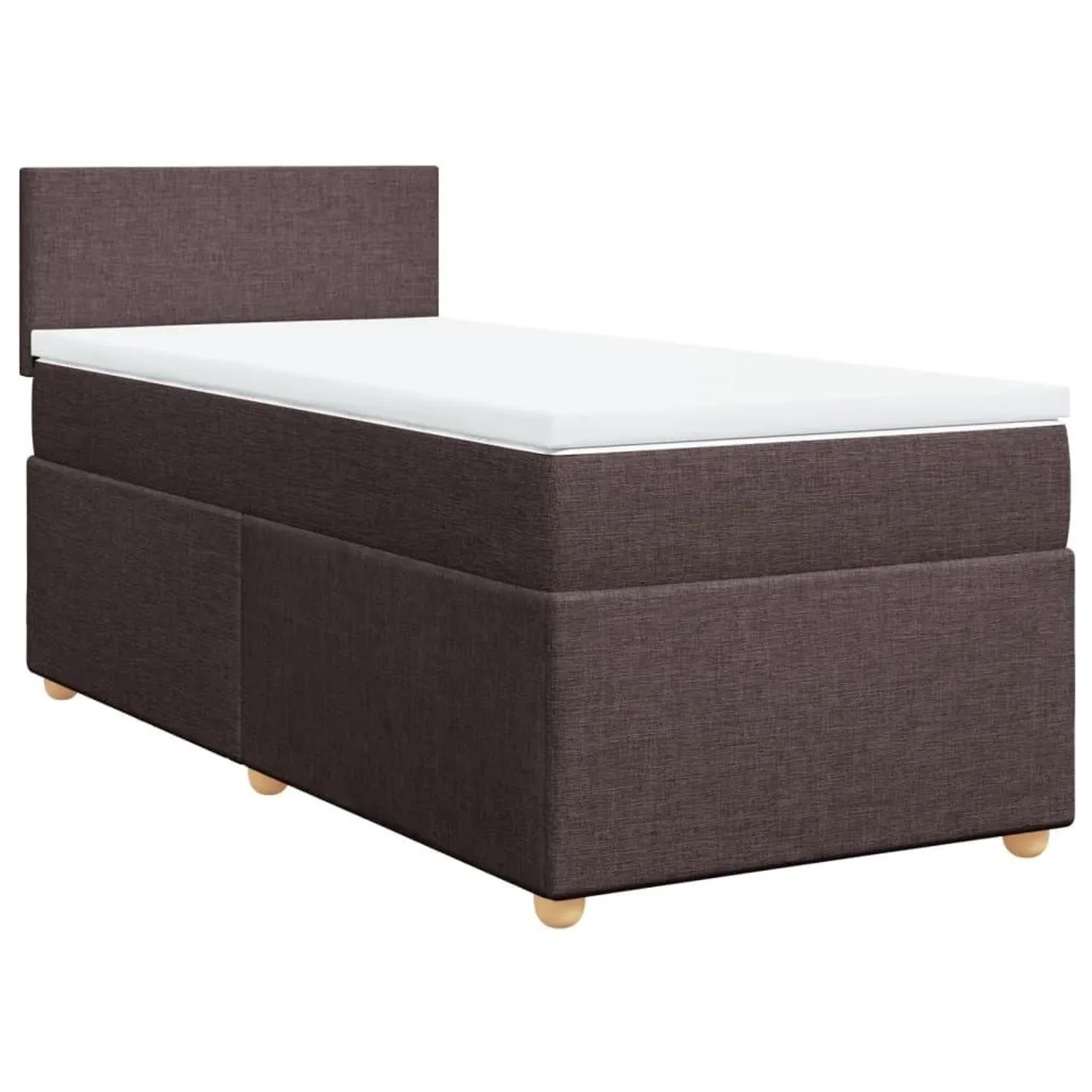 vidaXL Boxspringbett mit Matratze Dunkelbraun 100x200 cm Stoff 3288887 günstig online kaufen