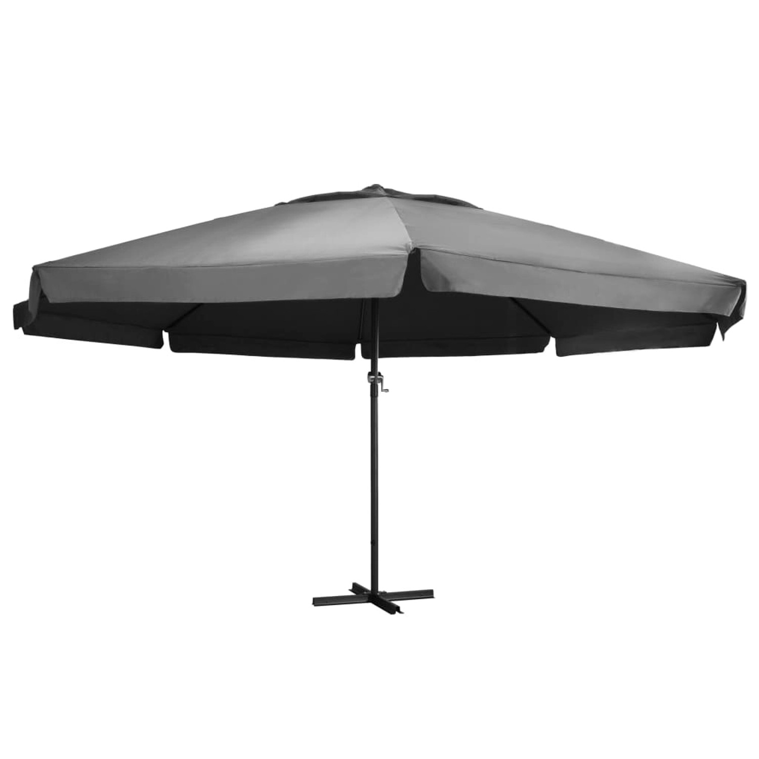 furnicato Sonnenschirm mit Aluminium-Mast 600 cm Anthrazit günstig online kaufen