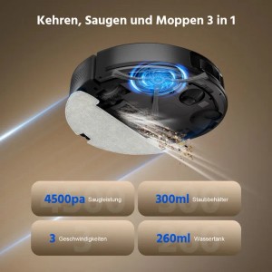 Teendow Saugroboter D10S Max mit Wischfunktion für Hartböden.