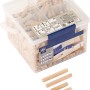 LUX Holzdübel-Set, 400-teilig im Eimer, verschiedene Größen für schraubenlose Holzverbindungen.