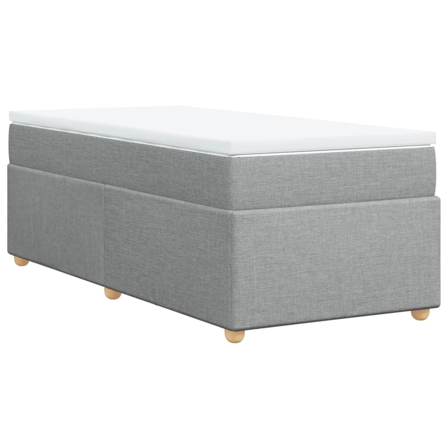 vidaXL Boxspringbett mit Matratze Hellgrau 80x200 cm Stoff2099368 günstig online kaufen