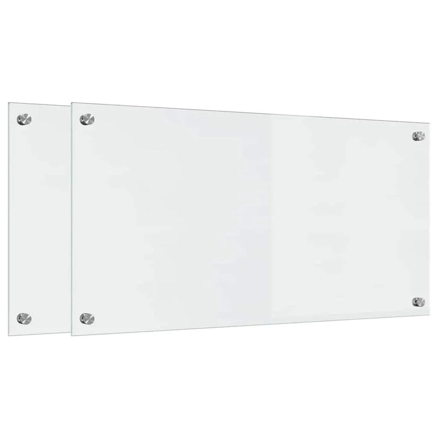 vidaXL Küchenrückwand 2 pcs Transparent 80 x 40 cm Gehärtetes Glas 3415533