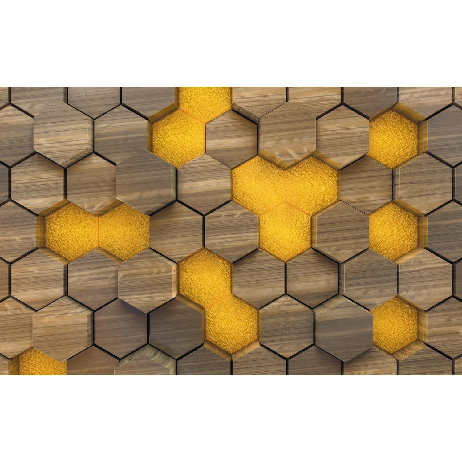 Komar Vliestapete Woodcomb Olive, glatt, grafisch