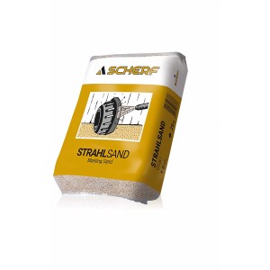 Sack Strahlsand Grau, 1-2 mm Körnung, 25 kg, für Oberflächenbearbeitung.