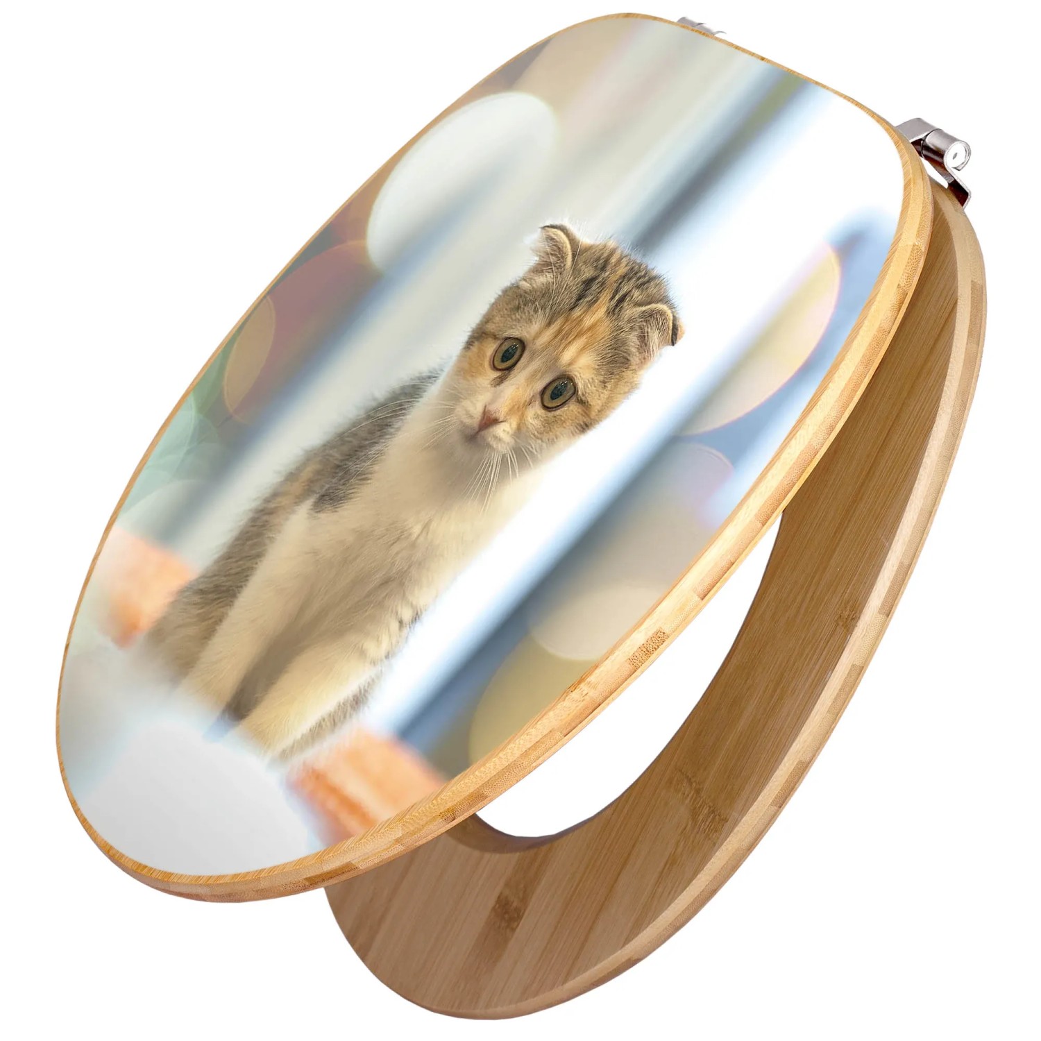 Banjado WC Sitz Holz Bambus Motiv Katze Universal kaufen bei OBI