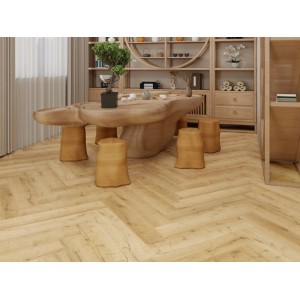 BASICfloor Vinylboden Klebevinyl Objekt Eiche Fischgrät Harmonisch