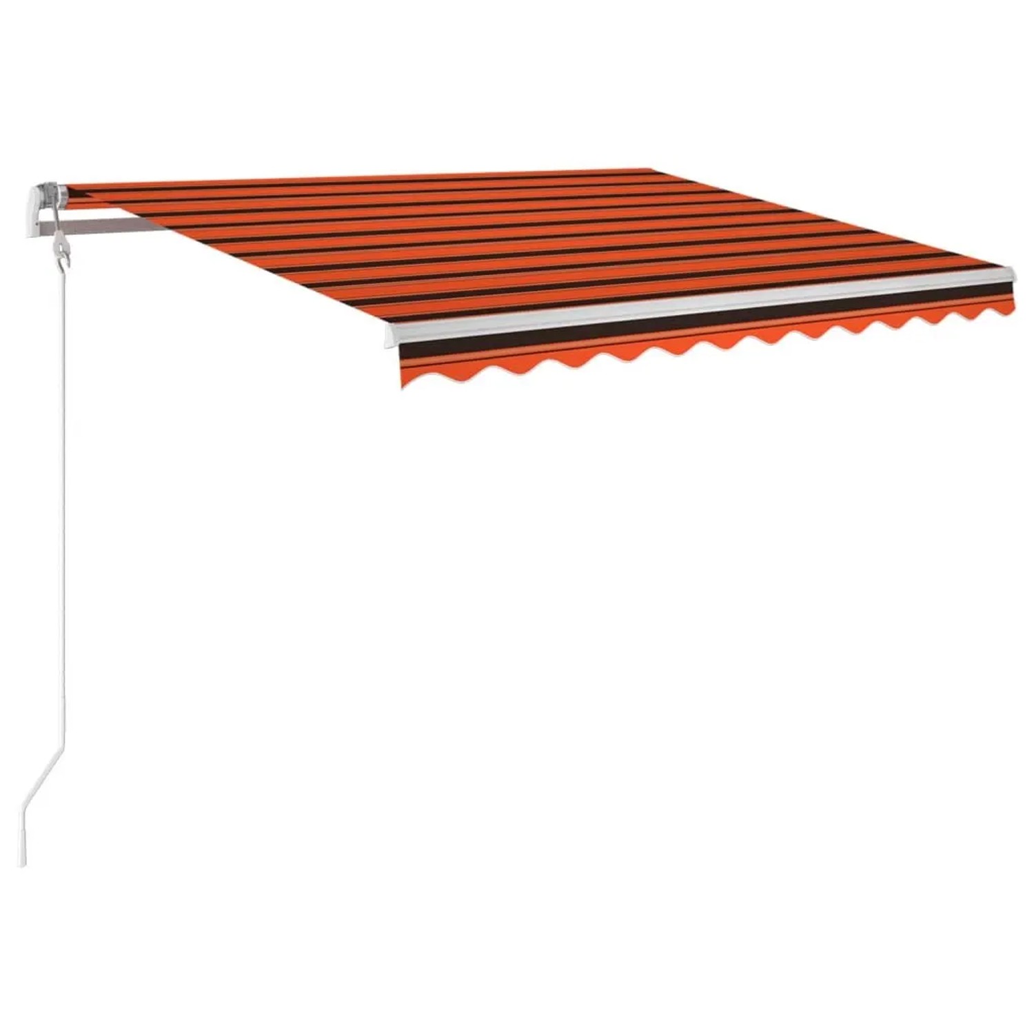 vidaXL Automatische Markise mit LED Windsensor 350x250 cm Orange/Braun 3068895