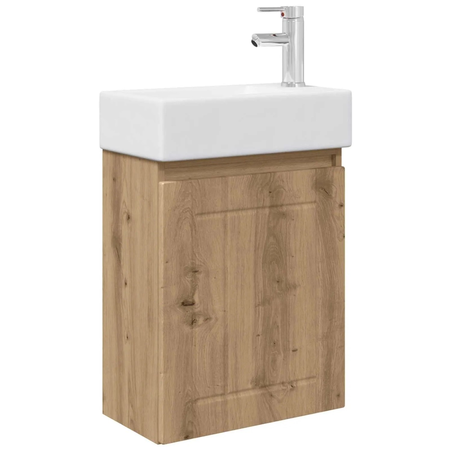 vidaXL Badezimmer Waschtischunterschrank mit Wasserhahn Artisan-Eiche 889500