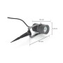 Lucande LED-Außenstrahler Jon in Alu, 1-flammig, mit Erdspieß für Garten und Terrasse.