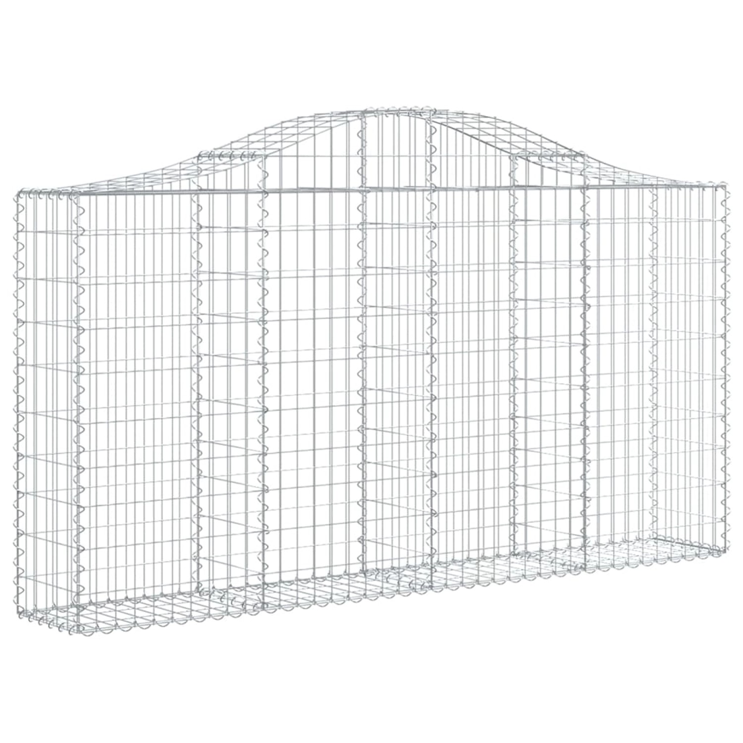 vidaXL Gabionen mit Hochbogen 18Stk 200x30x100/120cm Eisen 1562866