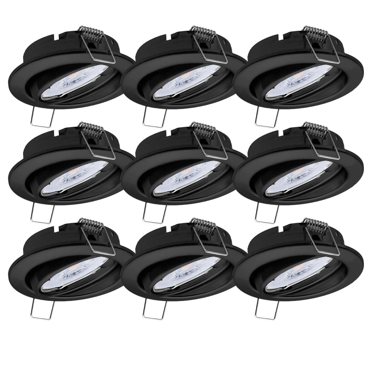 Oktaplex 9er Set Einbauspot Dijon 3-Stufen Dimmbar inkl. LED Modul Warmweiß günstig online kaufen