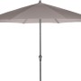 Siena Garden Marktschirm, Ø 350 cm, Taupe, mit Kurbel. Sonnenschirm für Garten, Balkon oder Terrasse.