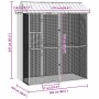 vidaXL Vogelkäfig Grau 215 x 110 x 247 cm Verzinkter Stahl 3325173_9