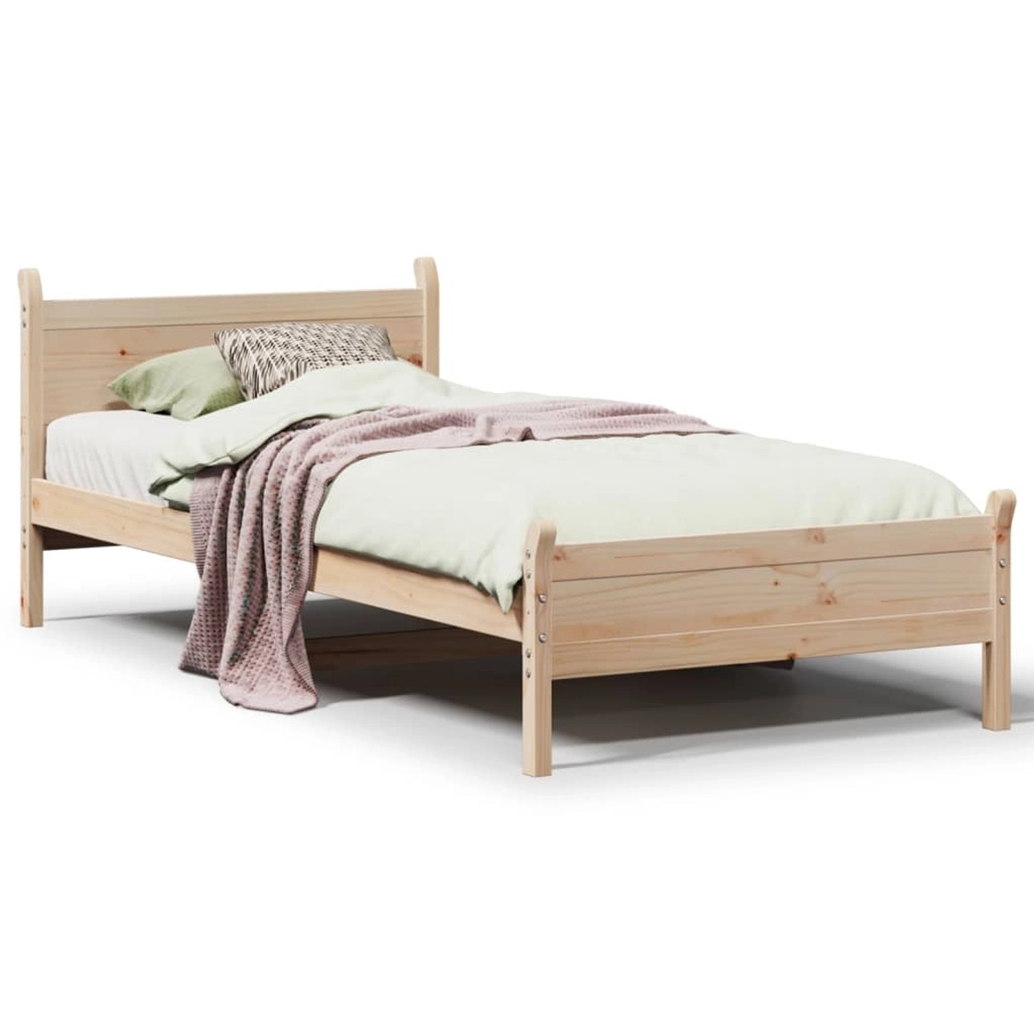 vidaXL Massivholzbett ohne Matratze 75x190 cm Kiefernholz 855615 günstig online kaufen