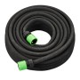 Relaxdays Tropfschlauch Gummi PVC Messing Schwarz Grün Wassersparend 25 m ø 12/16 mm