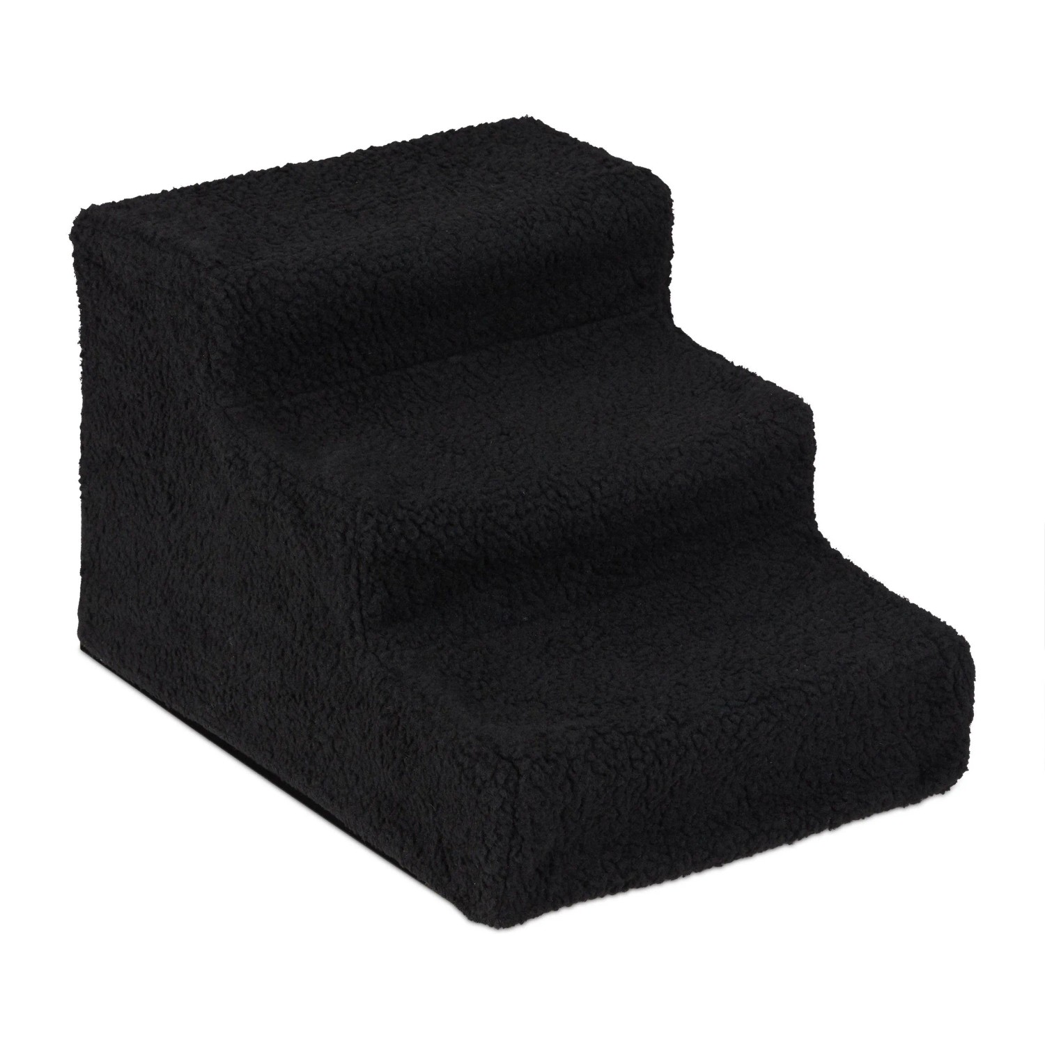 Relaxdays Hundetreppe Kunststoff Schwarz 3 Stufen Waschbar 30 cm x 35 cm x 45 cm 1,2 kg