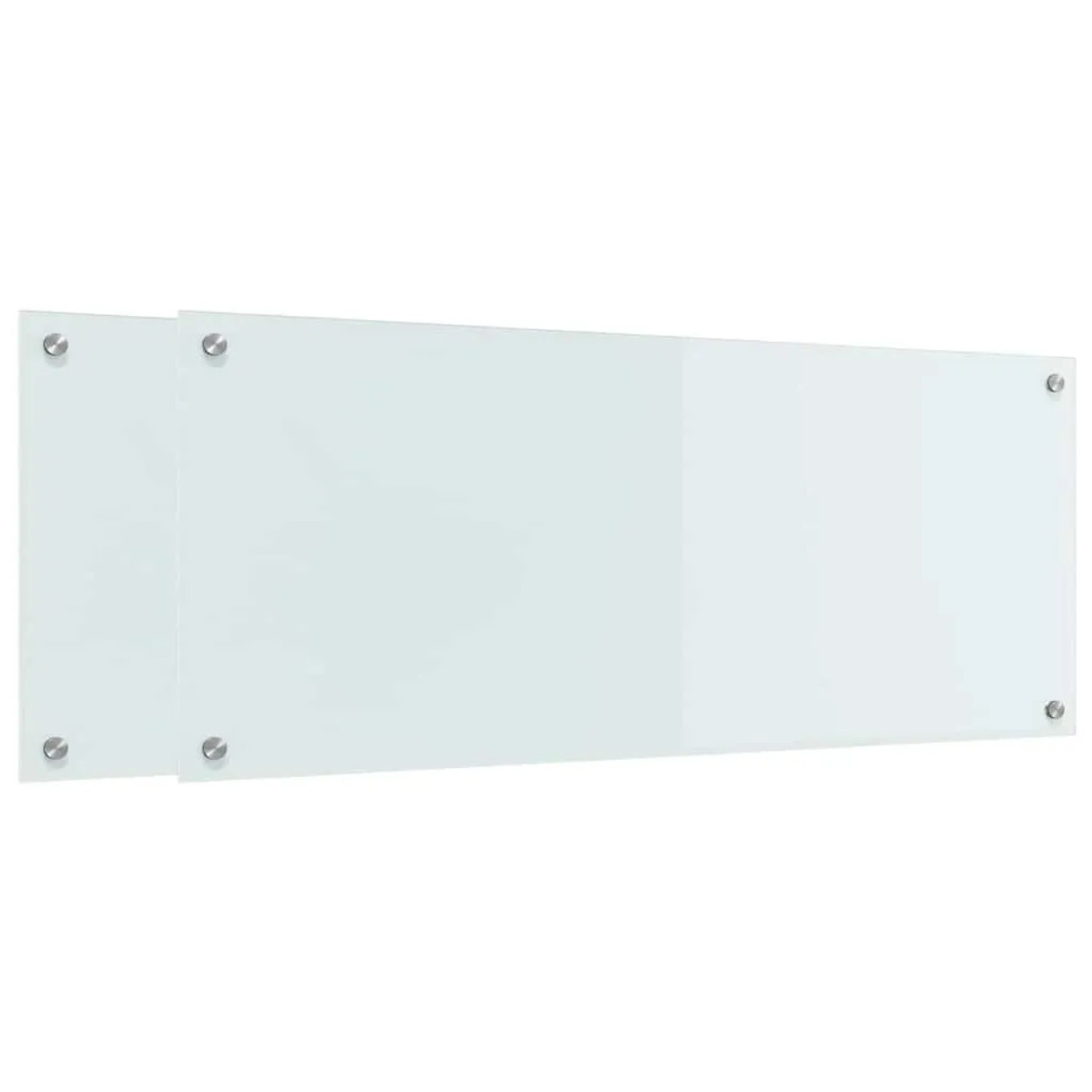 vidaXL Küchenrückwand 2 pcs Weiß 100 x 40 cm Gehärtetes Glas 3415527