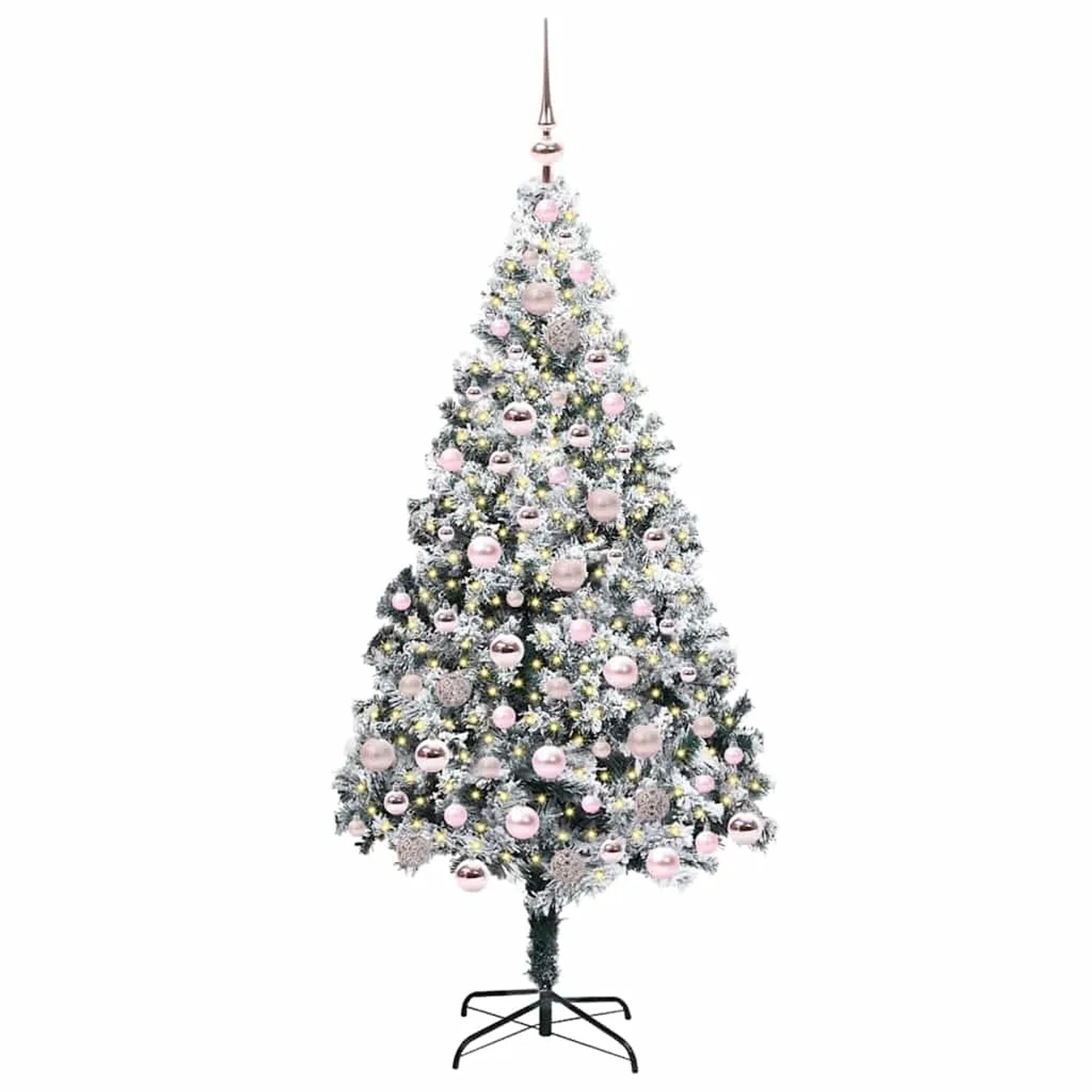 vidaXL Künstlicher Weihnachtsbaum mit 300 LEDs mit Ständer Grün 180 cm 3396964