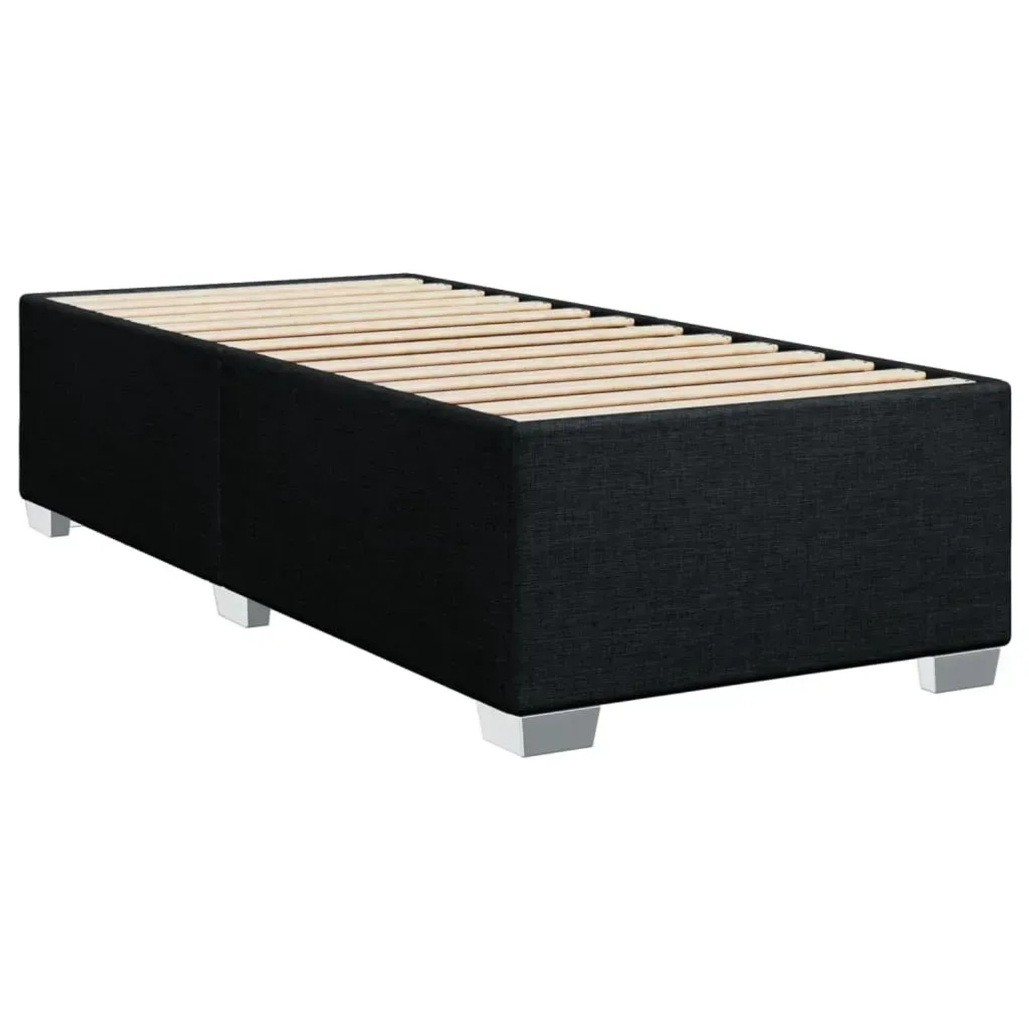 Schwarzes vidaXL Boxspringbett 100x200 cm mit Lattenrost. Bett für erholsamen Schlaf.