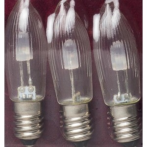 3er-Pack Saico LED-Ersatzlampen E10, 16V für Lichterbögen. Warmweißes Licht für stimmungsvolle Innen-Lichterketten.