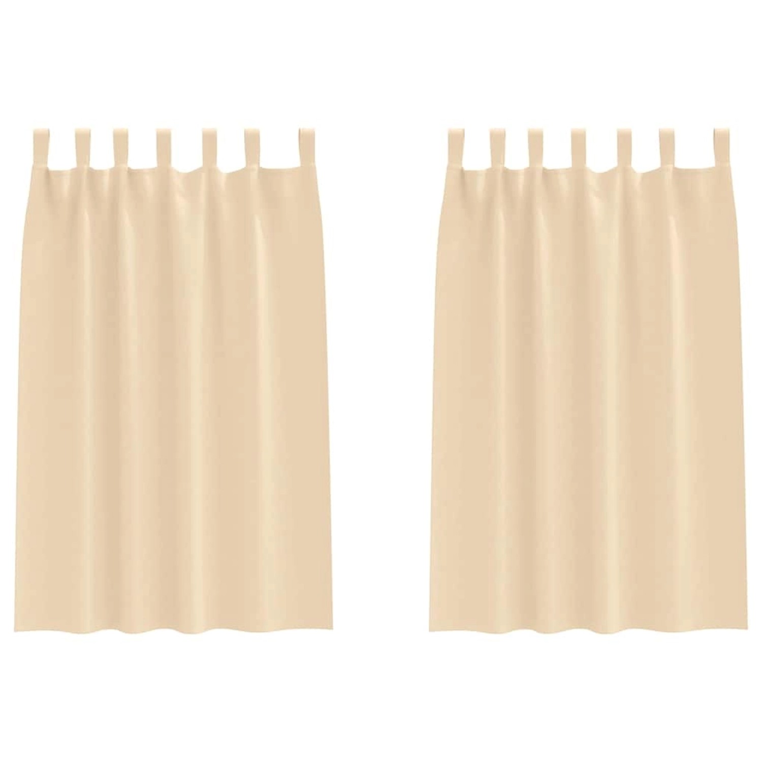 vidaXL Verdunkelungs-Vorhänge mit Ringen Creme Polyester 4107594 günstig online kaufen