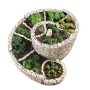 Bellissa Gabionen-Kräuterspirale, große Kräuterschnecke aus Gabionen mit verschiedenen Kräutern bepflanzt.