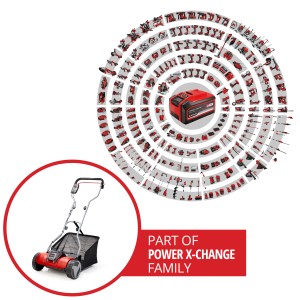 Einhell Akku-Spindelmäher GE-HM 18/38 Li-Solo, Teil der Power X-Change Familie.