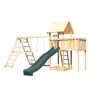 Karibu Spielturm Lotti mit Rutsche, Schaukel und Klettergerüst aus Holz für den Garten.