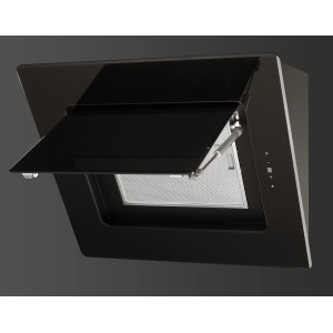 Schwarze PKM Kopffreihaube 9040/60BZ mit Glas, Energieeffizienzklasse A.