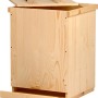 Dobar Wabentransportkiste aus Holz mit Deckel und Griff, geeignet für ca. 10 Holz-Rähmchen.