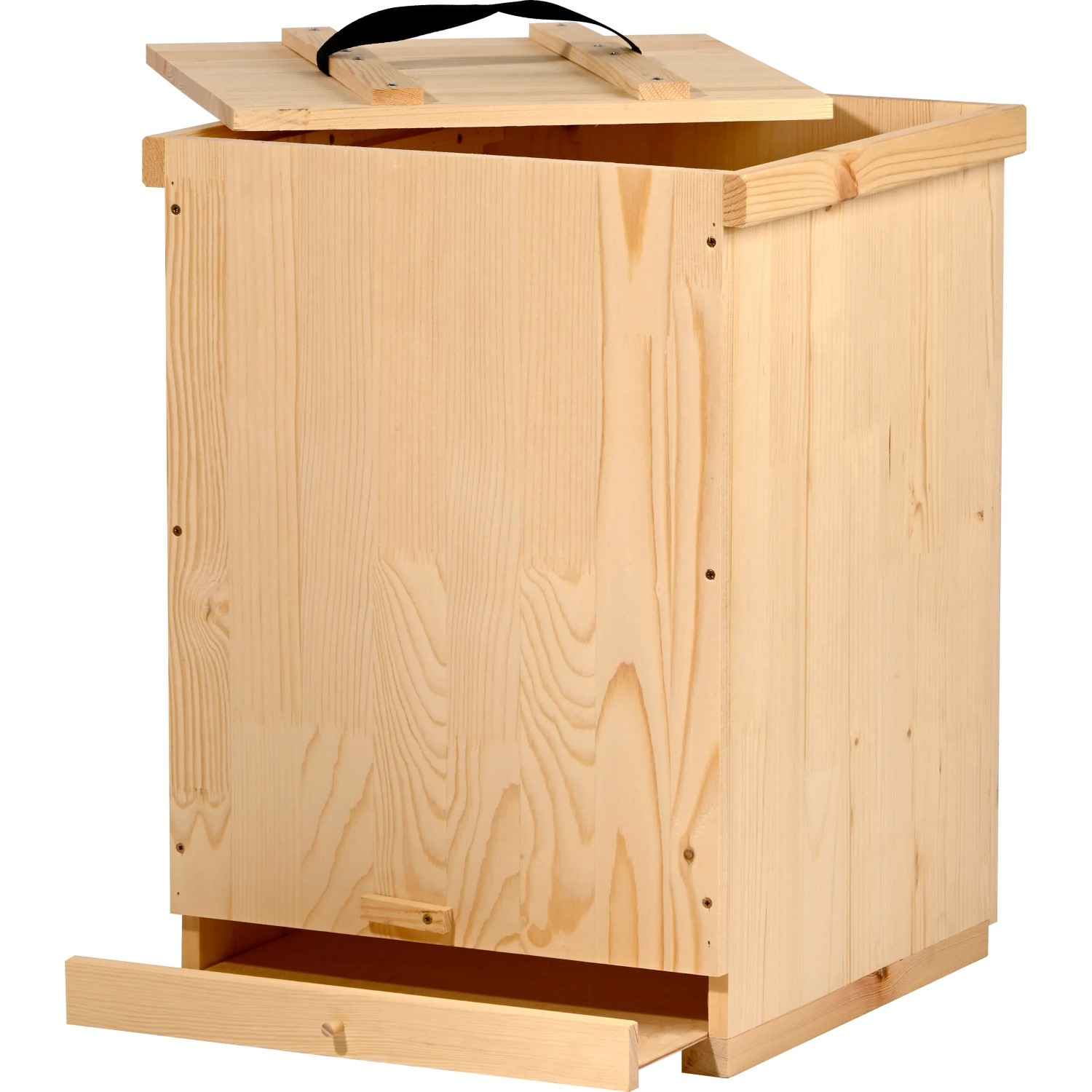 Dobar Wabentransportkiste aus Holz mit Deckel und Griff, geeignet für ca. 10 Holz-Rähmchen.