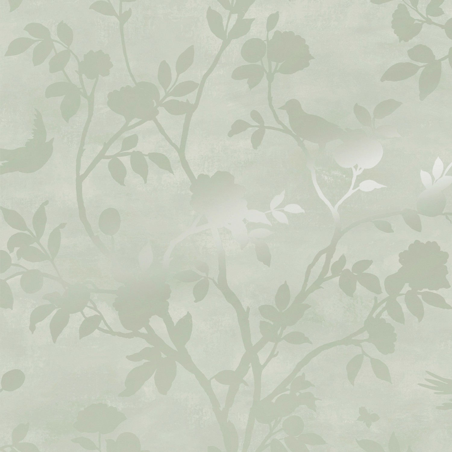 Laura Ashley Vliestapete Eglantine Silhouette Eau de Nil 10,05 x 0,52 m günstig online kaufen