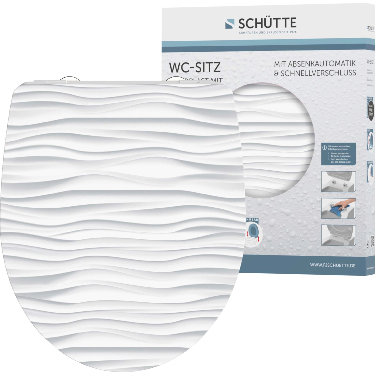 Schütte WC-Sitz »White Wave«, Duroplast, mit Absenkautomatik und Schnellver günstig online kaufen