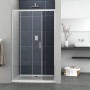 Sanotechnik Schiebetür Elite, Chrom, 98-100x195cm, mit Soft Close Funktion.