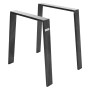 2er Set ML-Design Tischbeine Loft, 75x72 cm, Stahl, Industrial Design für Esstische.